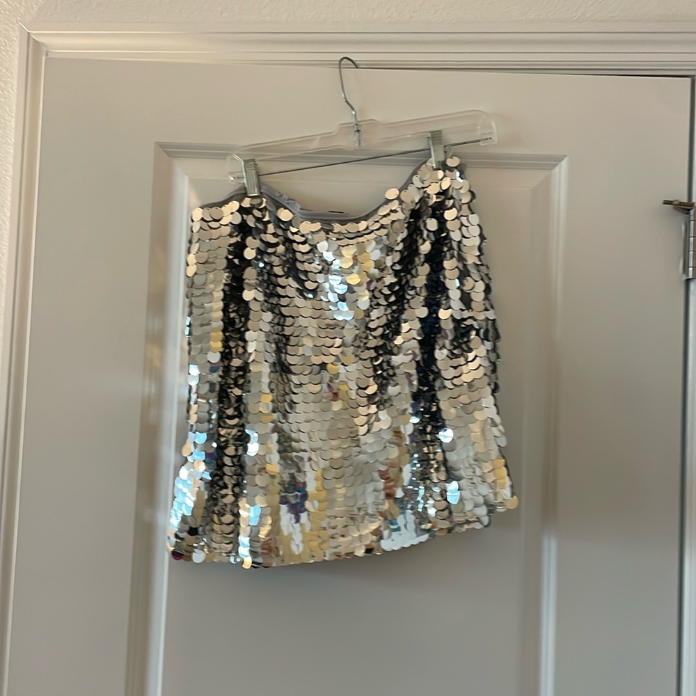 NWOT Wild Fable silver sparkle skirt